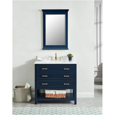 Supernalway Furniture Wall Mirror Medicine Storage blue bathroom vanity cabinet under basin